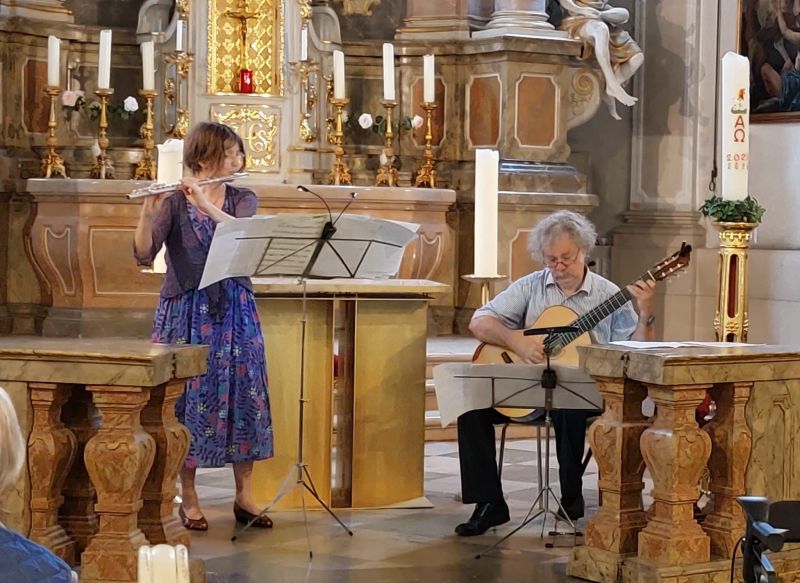 Das Duo Sabine Hübner, Flöte & Christian Leyh, Gitarre