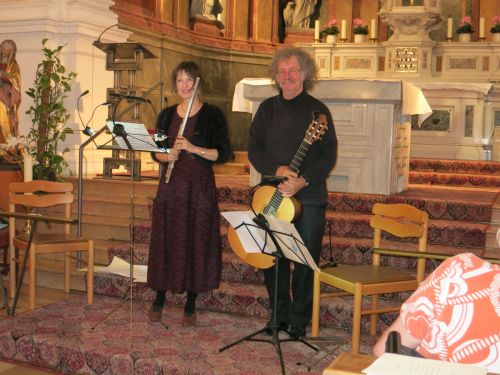 Sabine Hübner, Flöte & Christian Leyh, Gitarre, Vincentinum, Kirchenkonzert im September 2018
