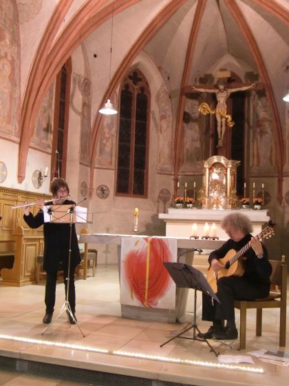 Sabine Hübner, Flöte & Christian Leyh, Gitarre, Kirchenkonzert in Dollnstein, Altmühltal, September 2019