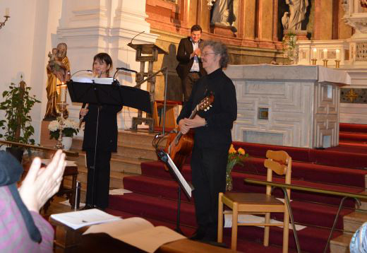 Sabine Hübner, Flöte & Christian Leyh, Gitarre, Konzert in der Kirche des Vincentinum, München, April 2016