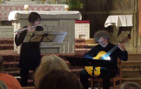 Sabine Hübner, Flöte & Christian Leyh, Gitarre, Kirchenkonzert im Vincentinum, September 2017
